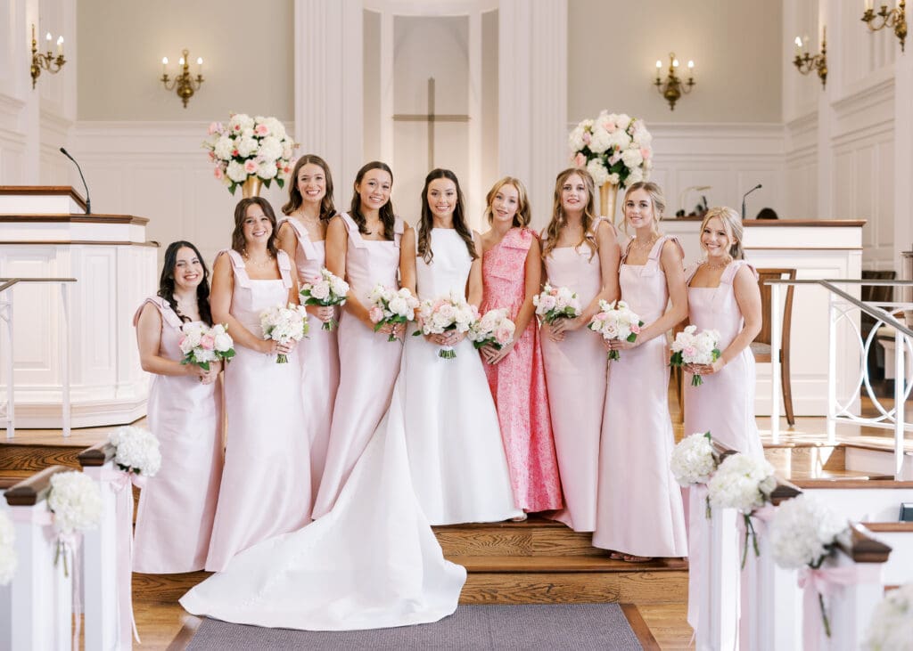 bride with bridal party