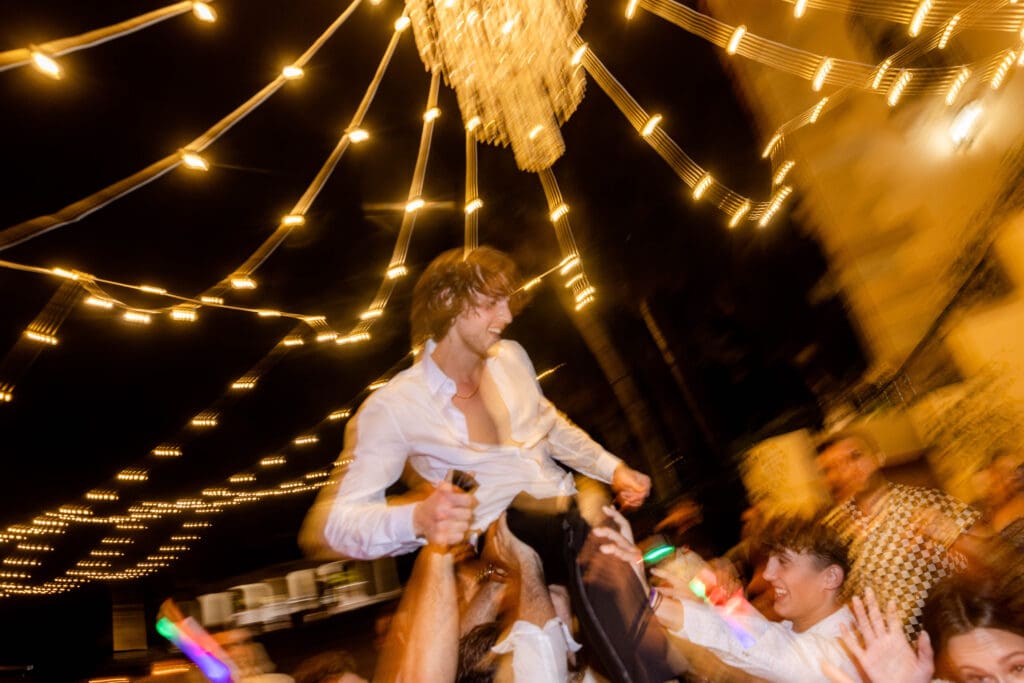 groom during reception
