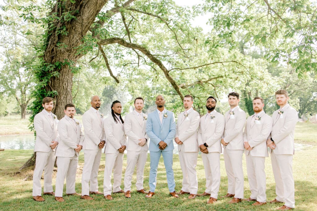 groom with groomsmen
