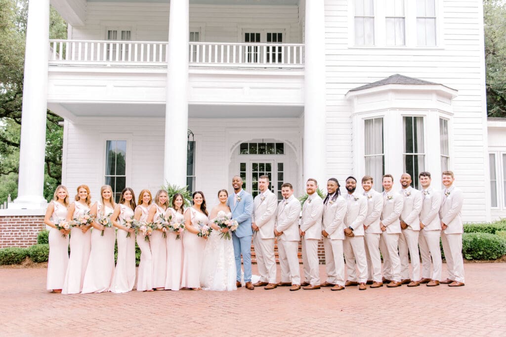 wedding party at wedding venue