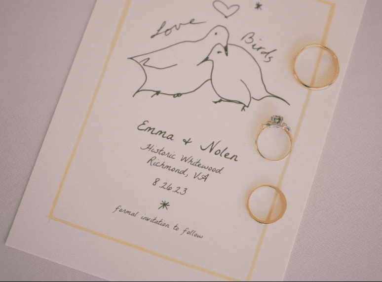 wedding flat lay