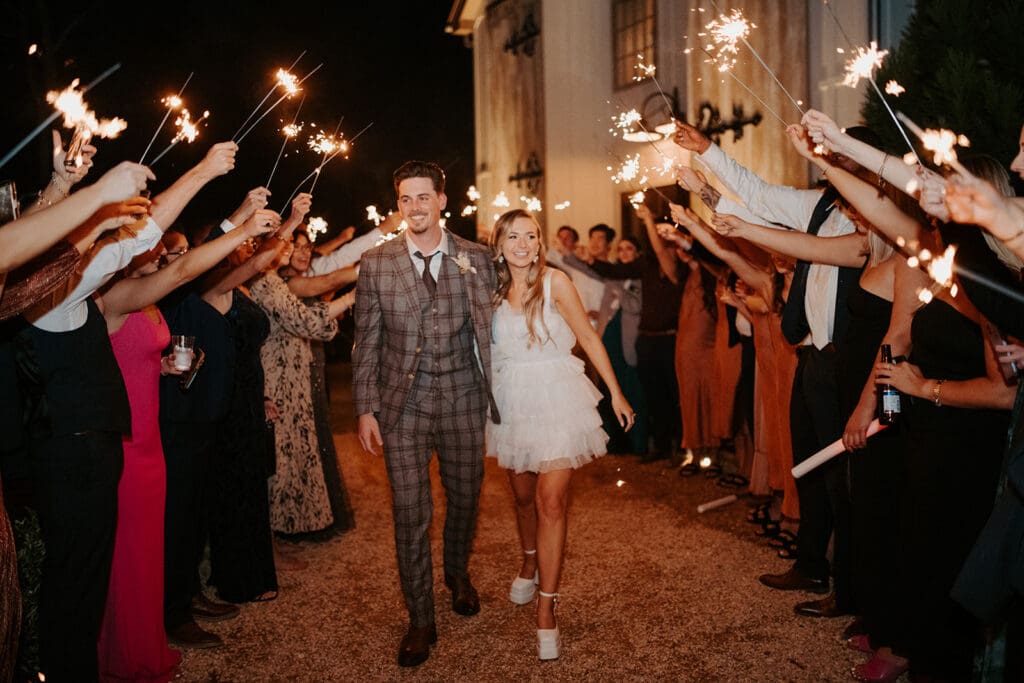 wedding couple grand exit